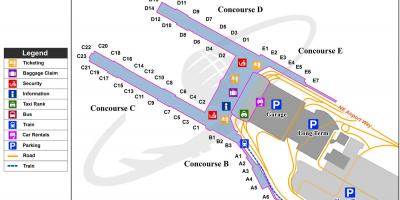 Карту аэрапорта Портланд
